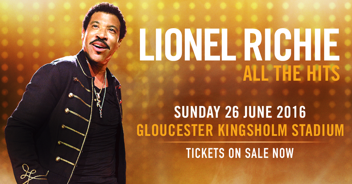 Gloucester Rugby 🍒 (@gloucesterrugby) on Twitter photo Tickets for <a href="/LionelRichie/">Lionel Richie</a> in the UK are now on sale! Get your tickets here bit.ly/GlosLionelRich… Tickets for <a href="/LionelRichie/">Lionel Richie</a> in the UK are now on sale! Get your tickets here bit.ly/GlosLionelRich…