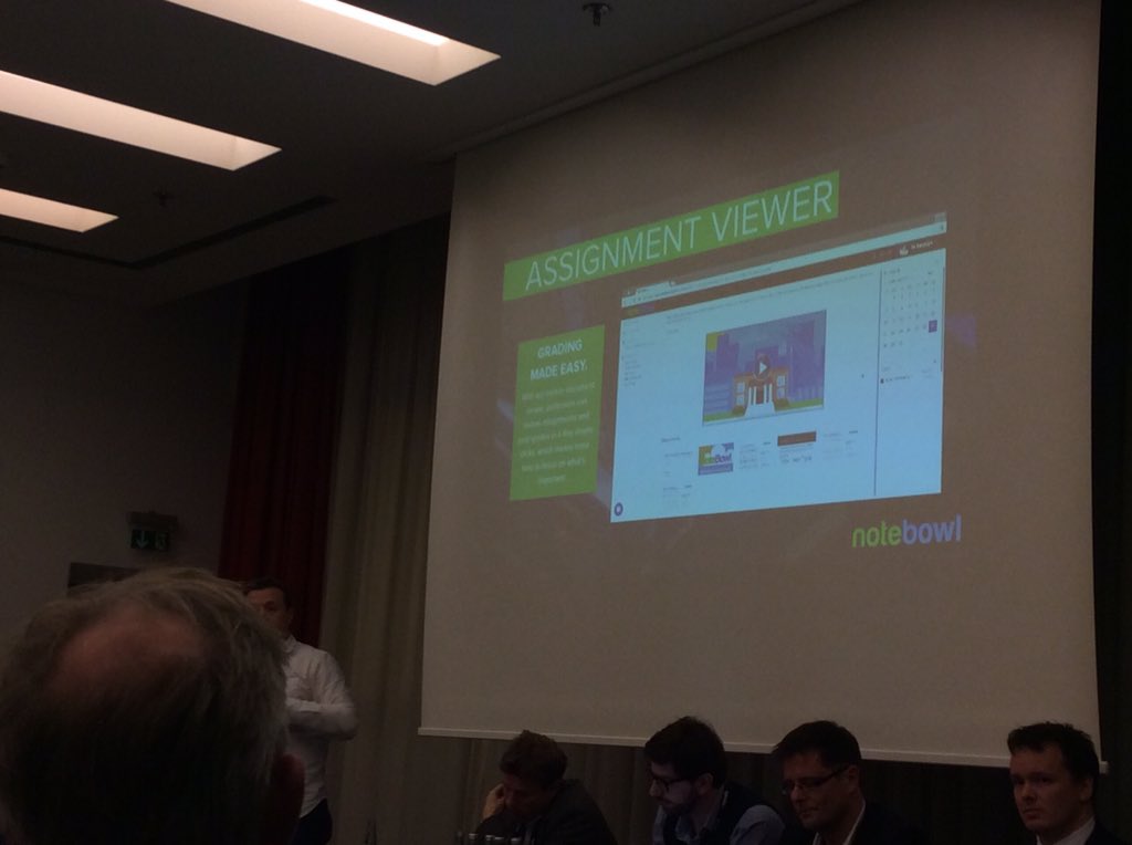 AlexLearning's tweet photo. First EdTech tool #Notebowl #OEB15 https://t.co/CLgax0nogE