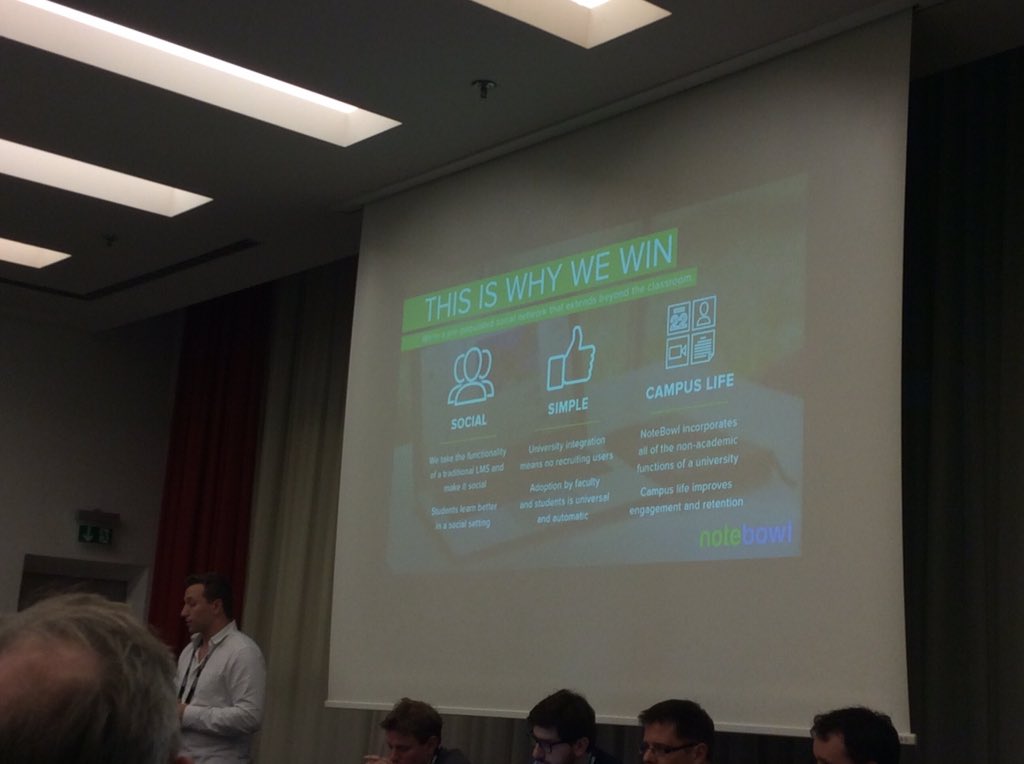 AlexLearning's tweet photo. First EdTech tool #Notebowl #OEB15 https://t.co/CLgax0nogE