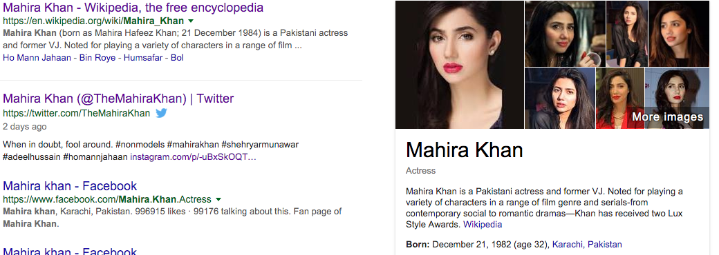 Rizi_i's tweet photo. @TheMahiraKhan there is a conflict on your age:
Google: 32 (21 Dec 1982)
Wikipedia: 30 (21 Dec 1984) https://t.co/Drezsu4Dwk
