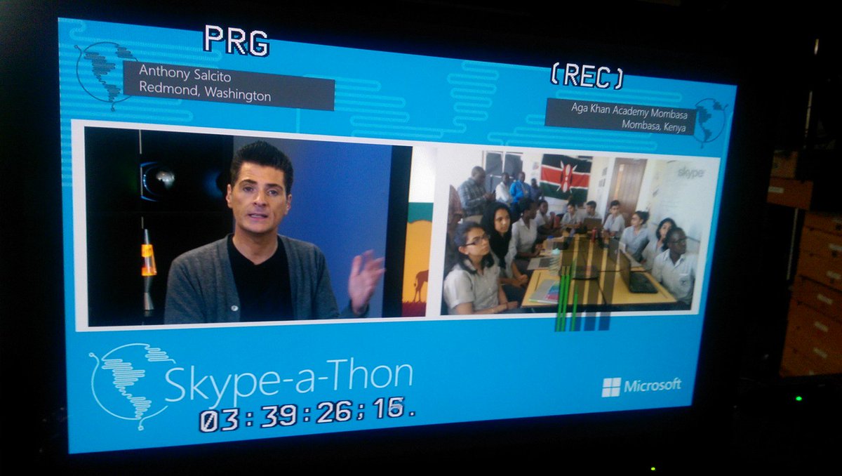 Talking to students in Kenya #skypeathon #MSFTedu