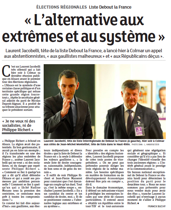 Jacobelli2015's tweet photo. Laurent #Jacobelli2015 a lancé hier un appel « aux gaullistes malheureux » et « aux Républicains déçus ». #ACAL https://t.co/oRkdko0nxn