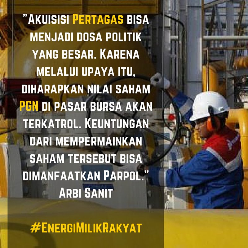 Pihak asing yang memiliki saham PGN akan sangat diuntungkan dari akuisisi PGN ke Pertagas. #EnergiMilikRakyat