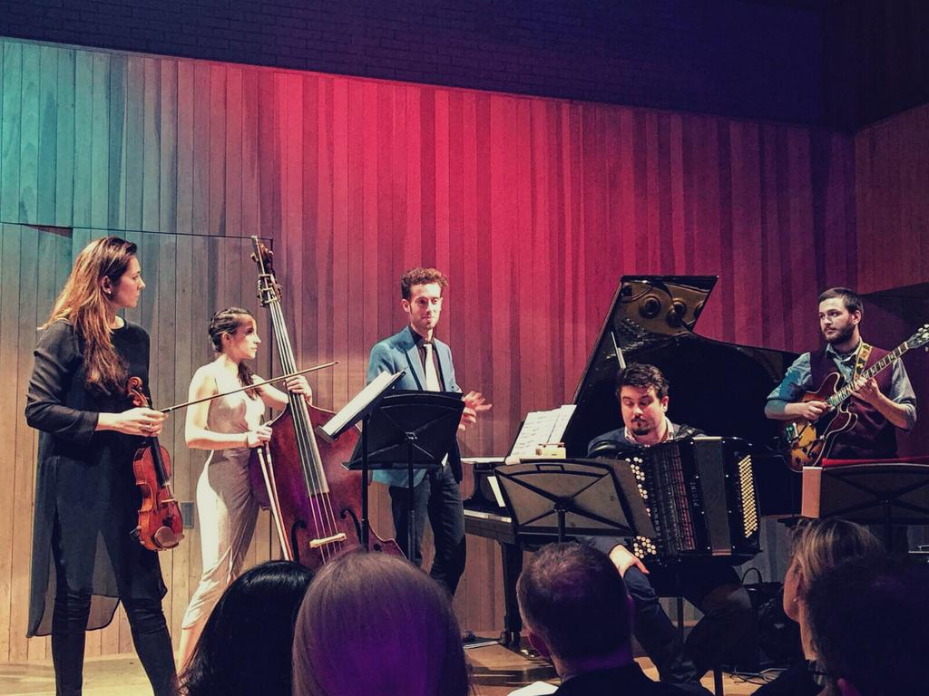 DecoEnsemble's tweet photo. Wonderful concert last night @TheForgeCamden! Very warm audience and great news of new born Deco's family member! https://t.co/lHx1IkRTfk