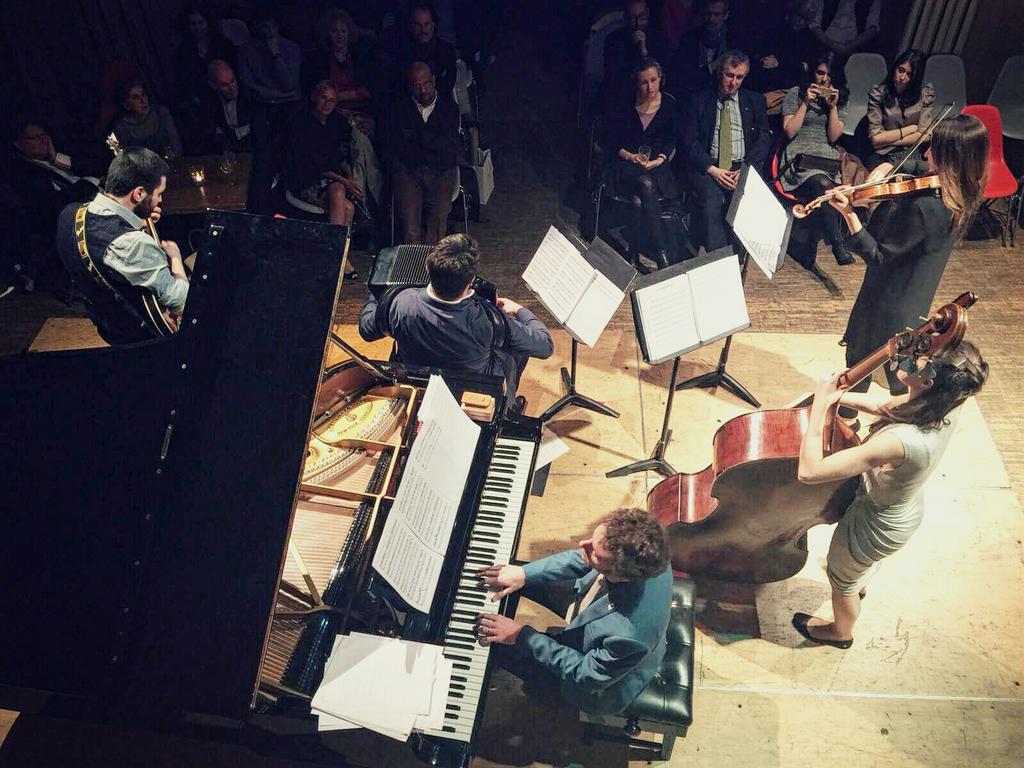 DecoEnsemble's tweet photo. Wonderful concert last night @TheForgeCamden! Very warm audience and great news of new born Deco's family member! https://t.co/lHx1IkRTfk