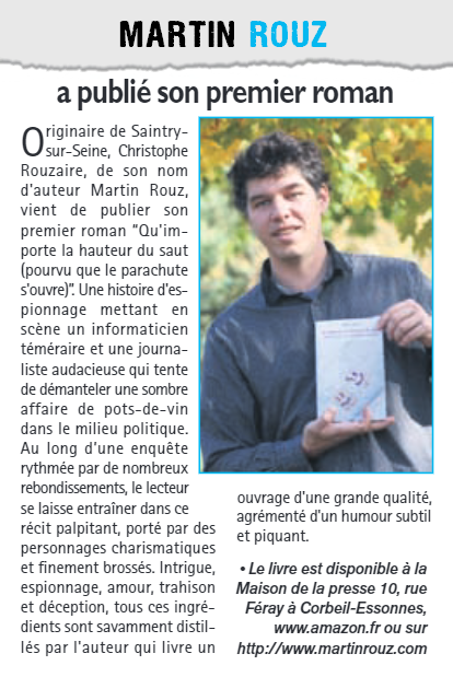 Martin_Rouz's tweet photo. Merci au Républicain de L'Essonne @LeRep91 ! « Un récit palpitant […] d’une grande qualité » #QuImporte https://t.co/eRxvcvEE39