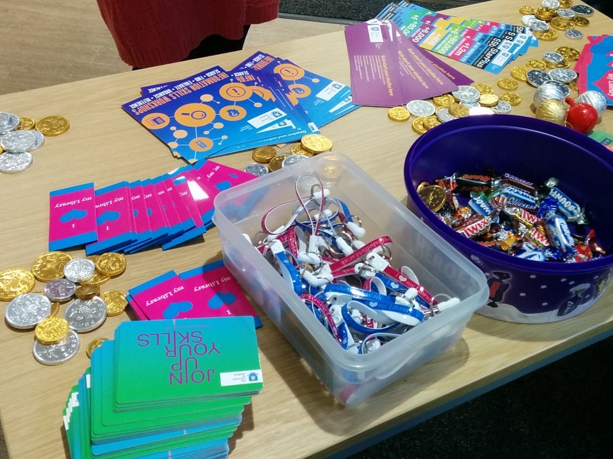 liamealbee's tweet photo. Pop-up Library treats. Talk to a librarian, get a chocolate! #popuplib @sheffjournalism https://t.co/7sdxO9xgBP