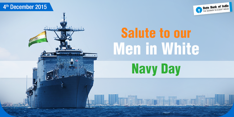 TheOfficialSBI's tweet photo. We salute the Indian Navy for securing our maritime frontiers &amp; building a strong nation. #MenInWhite #NavyDay https://t.co/Q5QwLcQ8QW