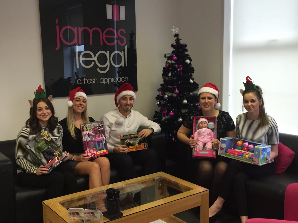 JamesLegalLaw's tweet photo. A few members of the James Legal team with presents already collected for those less fortunate, please donate! https://t.co/vGNY64kRLP