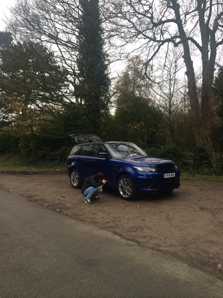 JD_James_Drake's tweet photo. I give it 2 mins before @Christeagles finds an excuse to lay down in a puddle @RangeRover #SVR @PistonHeads https://t.co/NBWppXAjhT