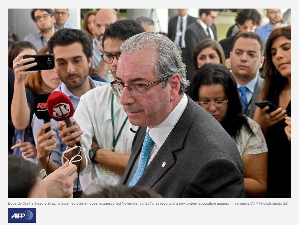 scharlab's tweet photo. ➒ Key figure in the impeachment process—Brazil president's nemesis wounded but dangerous. https://t.co/QFoEEtnfbi https://t.co/vn9hp5J9ZL