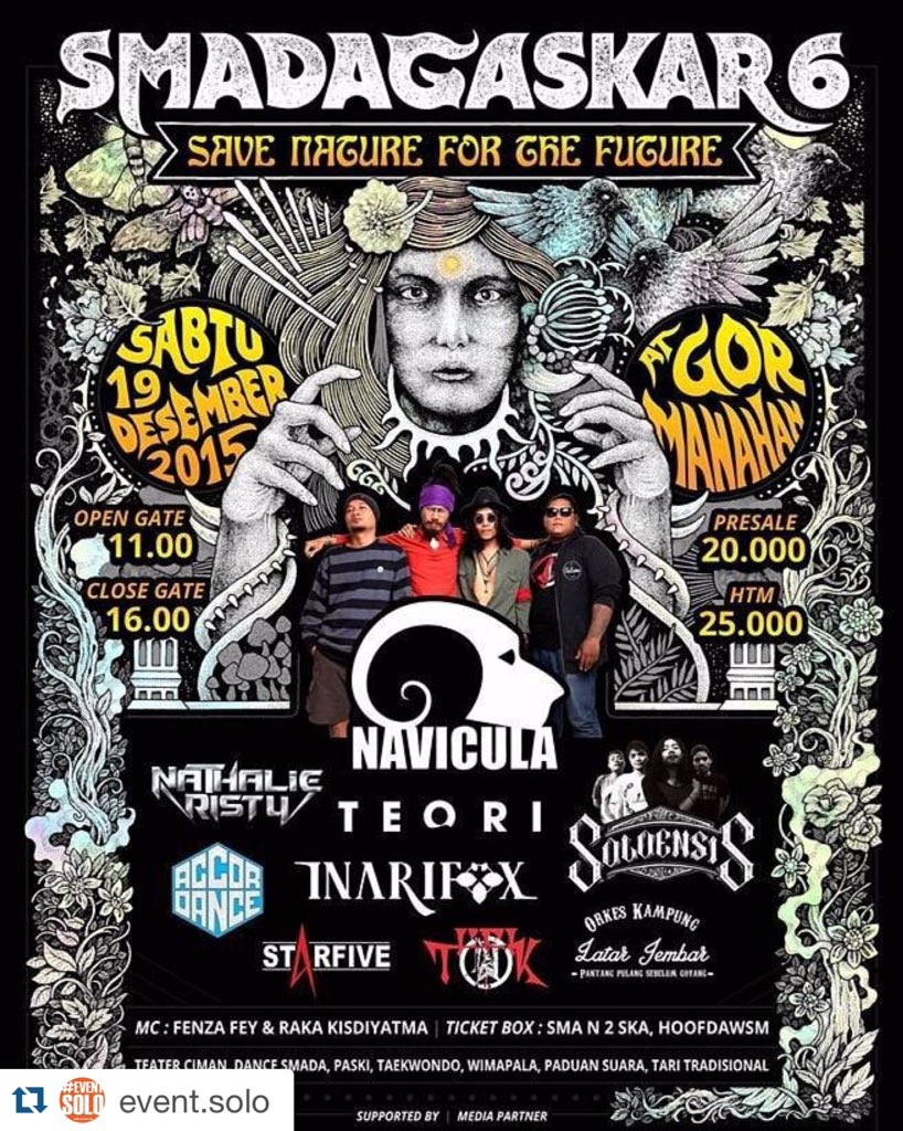 Zona_Solo's tweet photo. " @SmadagaskarSolo 6" w/ @naviculamusic @inarifoxmusic @_SOLOENSIS_ dll | Sabtu, 19 Des 15 | di GOR Manahan. https://t.co/bAcaYI4Jeb