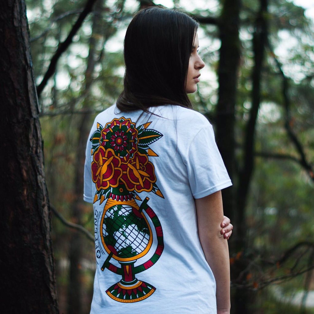 Offendbrand's tweet photo. Traditional Flower tee still available on our online store in all sizes! https://t.co/2mndt3XoeD #offendbrand #ofnd https://t.co/w66OZCwSw3