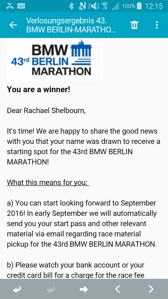 LilLadyRach's tweet photo. @AdamFairfield3 @berlinmarathonE @berlinmarathon @SmalleyRR Yes! https://t.co/nk6DqRukOZ