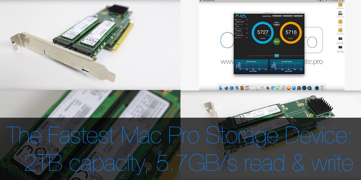 create_pro's tweet photo. The fastest Mac Pro storage solution EVER: https://t.co/YKCFiiauxZ  #MacPro #Mac #Audio #Video #SSD #SM951 #Pro #3D https://t.co/XxQhyblgtl