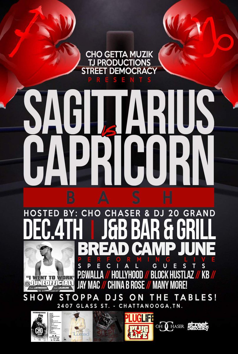 ChoChaser's tweet photo. Who Gone TURN UP #TeamSags or #TeamCapricorn??? Pull๐Friday 2407 Glass St Chatt, TN S/O 2 #BledsoTn #RomeGa #423Tn https://t.co/RDiCT7i9Ki