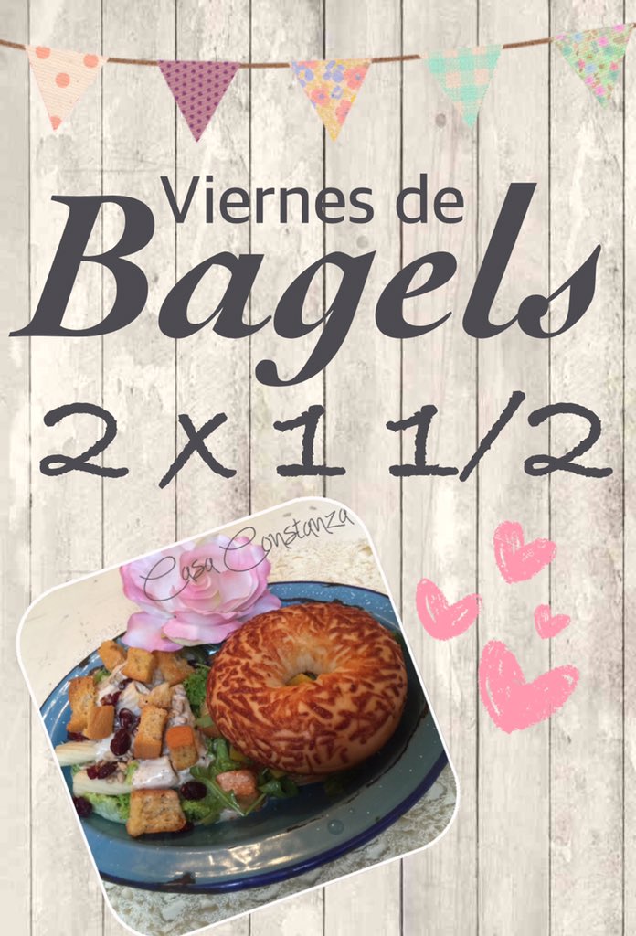 ConstanzaCafe's tweet photo. #viernes de #bagels 2x1 1/2 . Te esperamos!!! https://t.co/rTH7G4aRtK