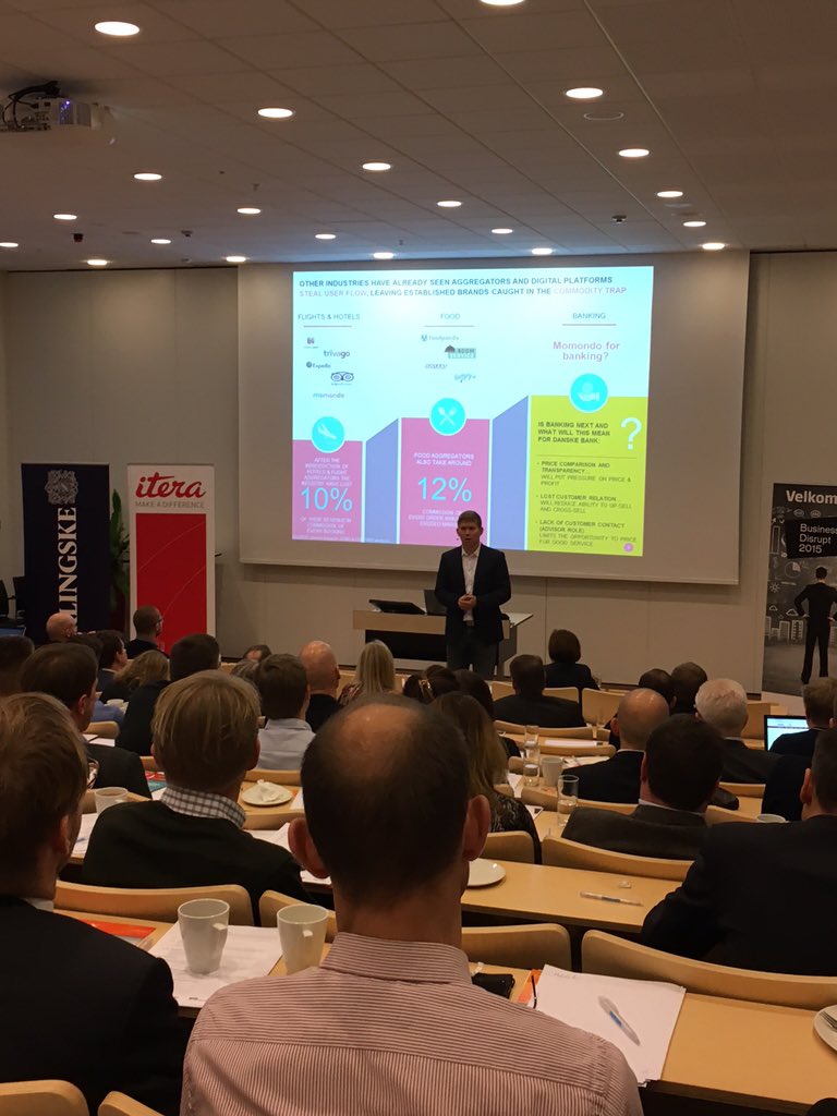 CW_Events_DK's tweet photo. Mobile Life fra @DanskeBank_DK fortæller hvordan de disrupter deres egen forretningsmodel #disrupt15 #disruption https://t.co/0ITbXmOV5P