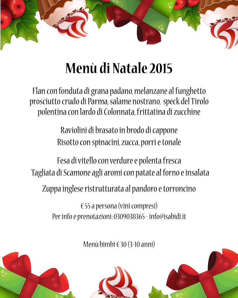 Menu Di Natale Brescia.Isabidi Isabidi Twitter