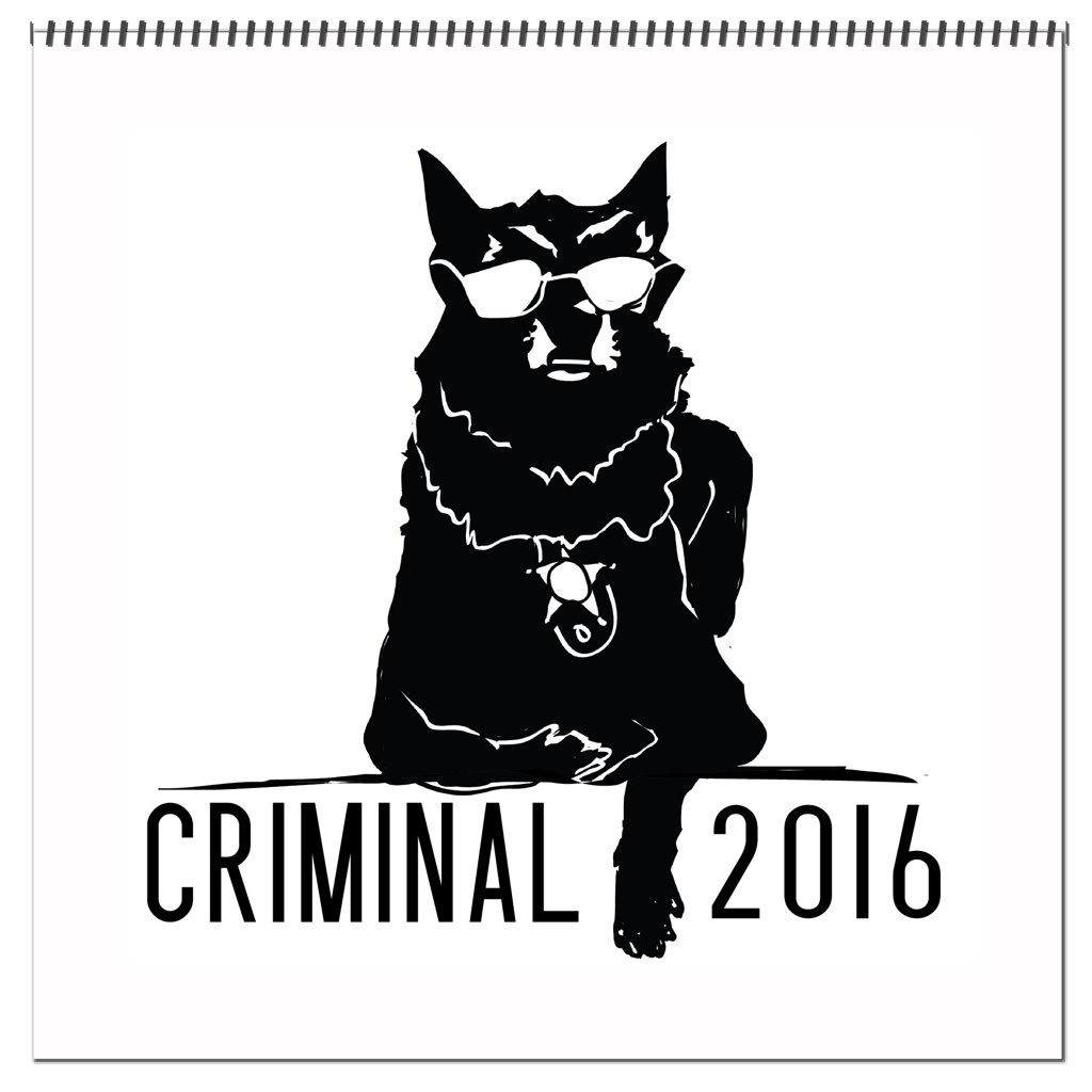 CriminalShow's tweet photo. 2016 Criminal Calendars are here! 
https://t.co/nJ3UessRh4 https://t.co/MpUiddwPbl