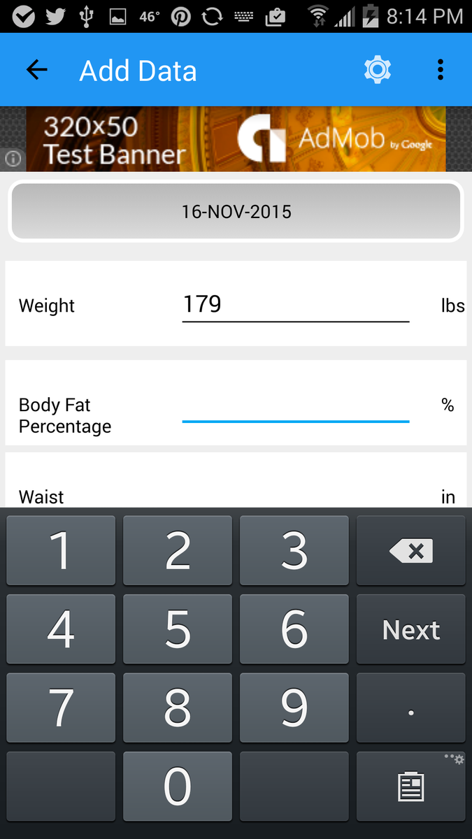 GYMerApp's tweet image. Version 1.8.2 of Body Measurement Tracker for #Android is now available on Google Play buff.ly/1lpRTeY