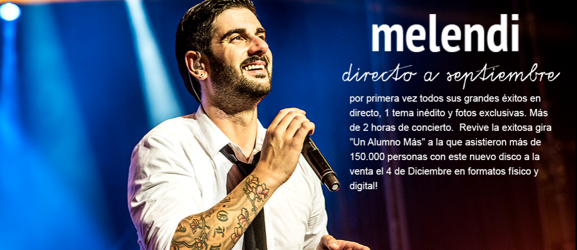 SonyMusicCol's tweet photo. ¡Hoy a las 2pm @MelendiOficial ​presentará su nuevo disco #DirectoASeptiembre! 
Míralo aquí 👉https://t.co/eVy5XGP3T2 https://t.co/exOUTc9UO8
