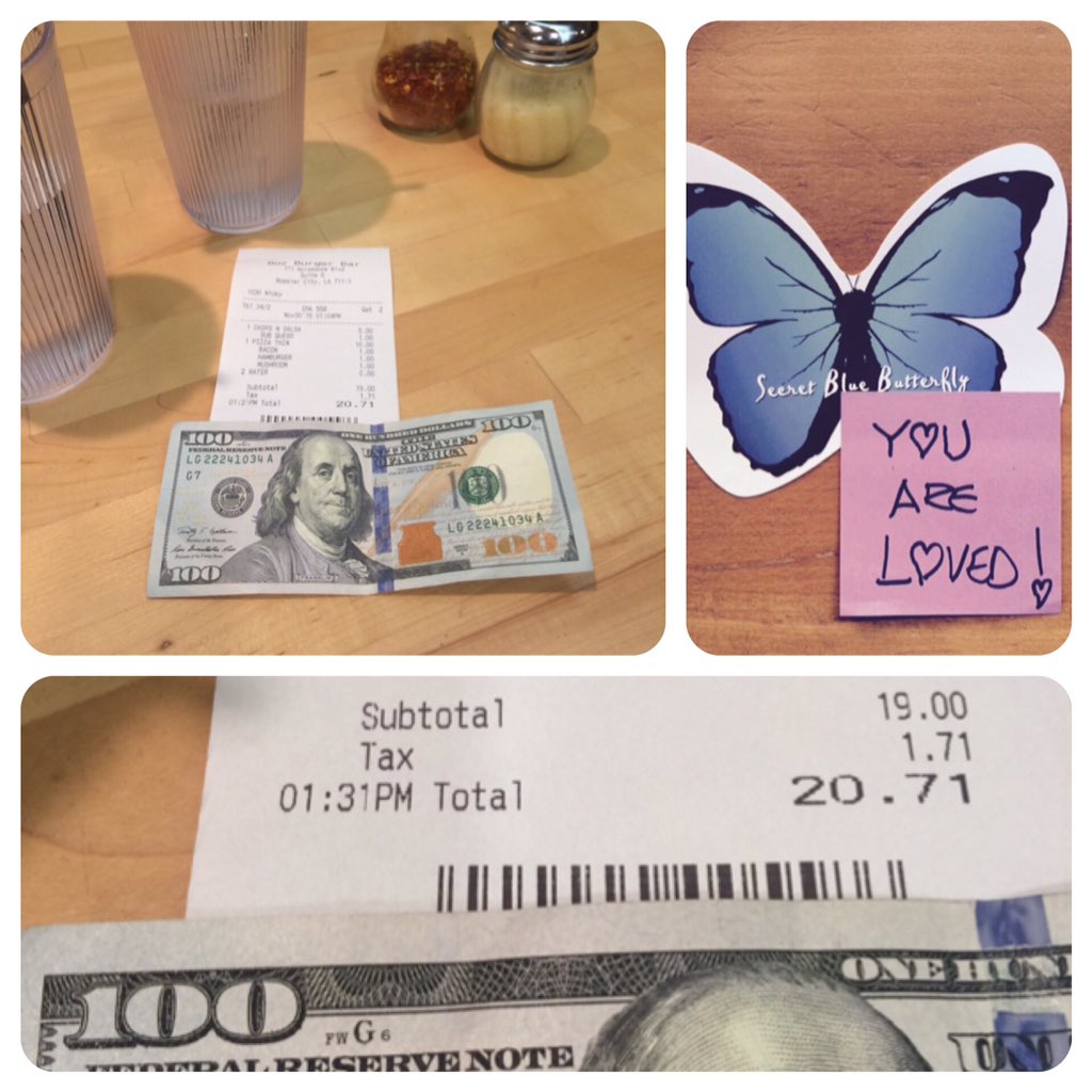 secret2b's tweet photo. For Nicky at the 8 Oz Burger Bar at the @Horseshoe_BC Thank you for your #kindness #bekind https://t.co/oSL52Azp7o