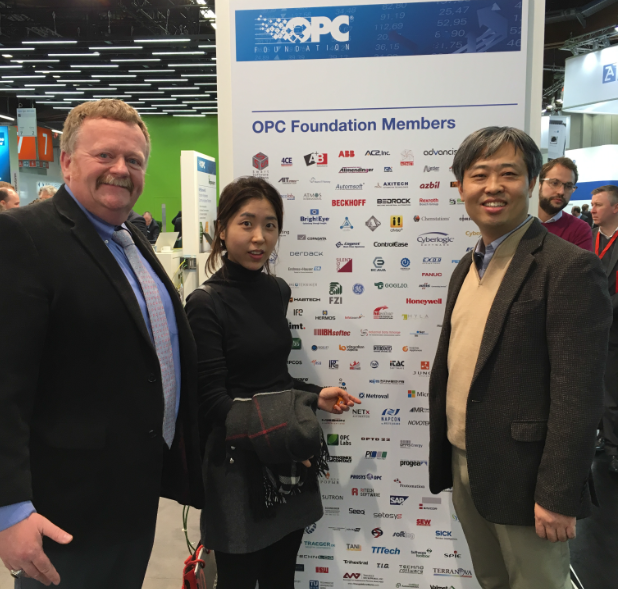 OPCFoundation's tweet photo. OPC is international: Found their company on #OPCF member wall: Soojin Ji and Song Byunghun from KETI, South Korea https://t.co/bdiSbeslfd