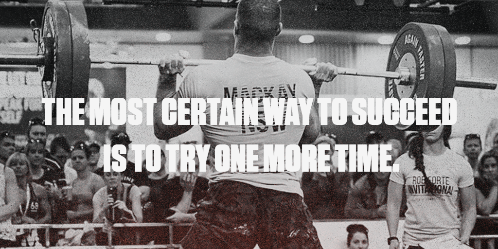 NextWorkoutApp's tweet photo. The most certain way to succeed is to try one more time. 
#GymLife #Success #ProgressNotPerfection https://t.co/UmDQmlfJZ9