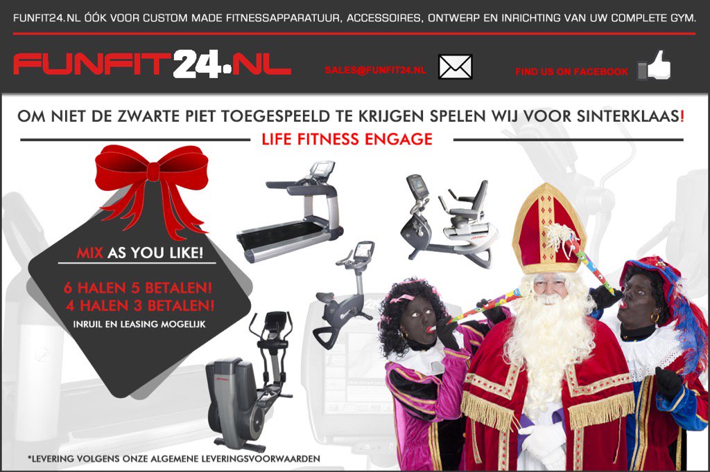 FunFit24NL's tweet image. #Sinterklaas #Aanbieding #Fitness #Sport #Gym #Korting #LifeFitness #Gezondheid #Sale #Workout #Training #Cardio