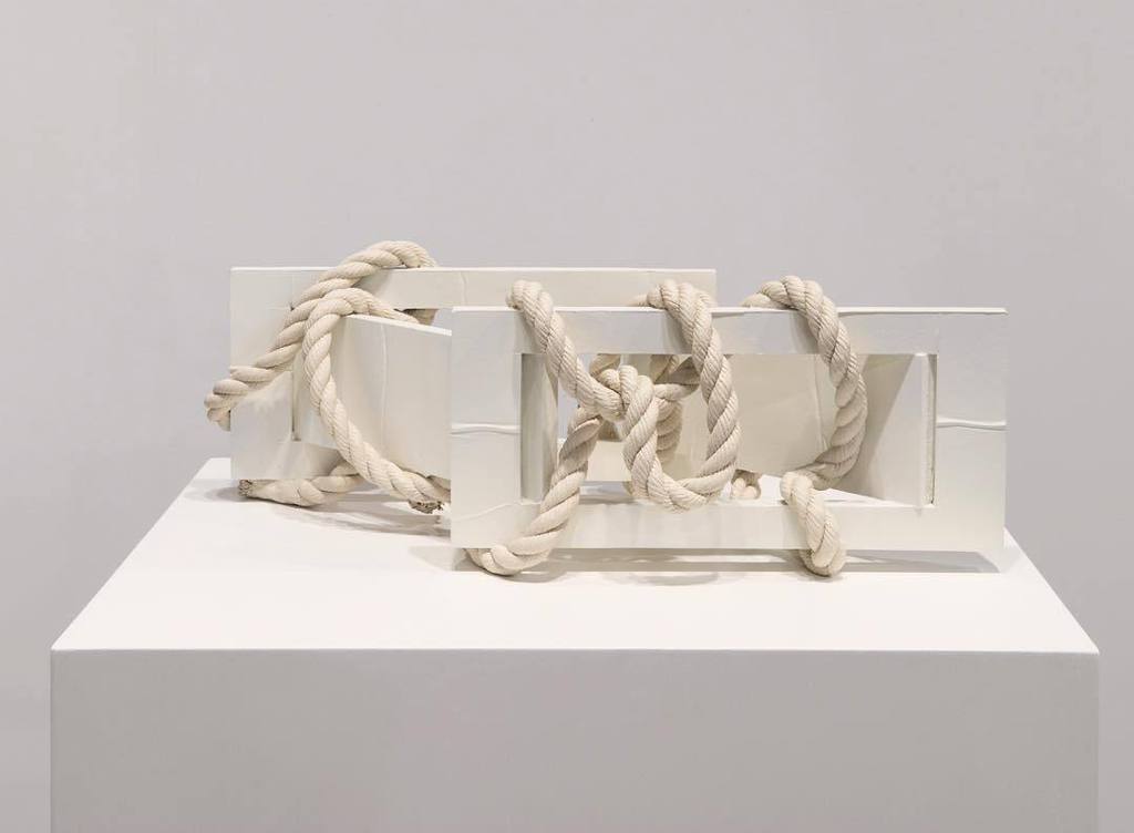 Art_Zoffany's tweet photo. Stuart Shave | https://t.co/PARJZJVoiy Ricky Swallow 'Skewed Open Structure with Rope' #rickyswallow #abmb2015 https://t.co/QFmx5ly6cI
