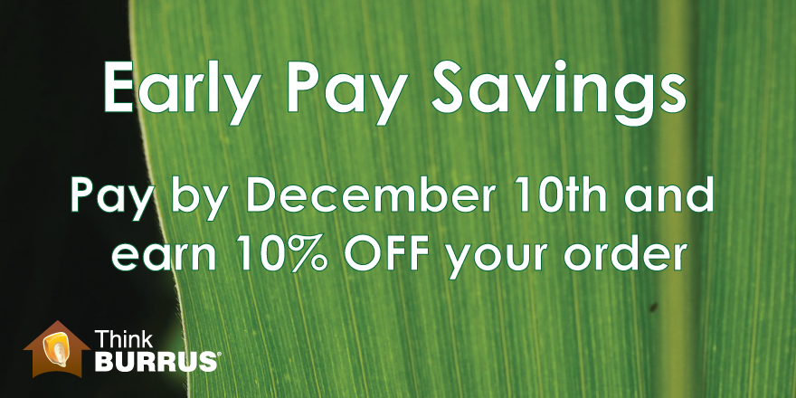BurrusSeed's tweet image. There&apos;s still time to get 10% off your 2016 order! #ThinkValue #ThinkBurrus