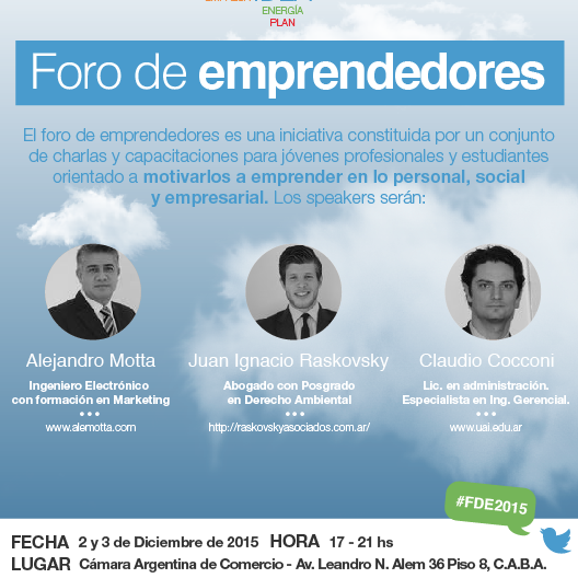 emprendedorela's tweet photo. Hoy en el Foro de Emprendedores de JCI Buenos Aires,  está participando @alejandromotta como speakers! https://t.co/8zbRCmAvey