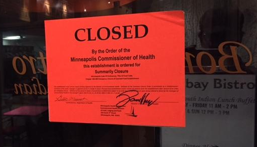 Two Bombay Bistro locations closed due to health violations. bizj.us/1kecv4