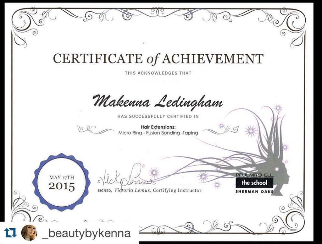 TeaganDaner's tweet image. ・・・
Ladies! I am #certified in Hair Extensions including : #microringextensions , #fusionbonding , and #tapeextensi…