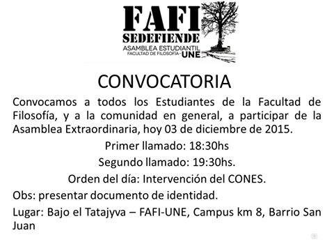 FAFIsedefiende's tweet photo. Hoy, Asamblea Extraordinaria!! https://t.co/h6zF3JzqQy