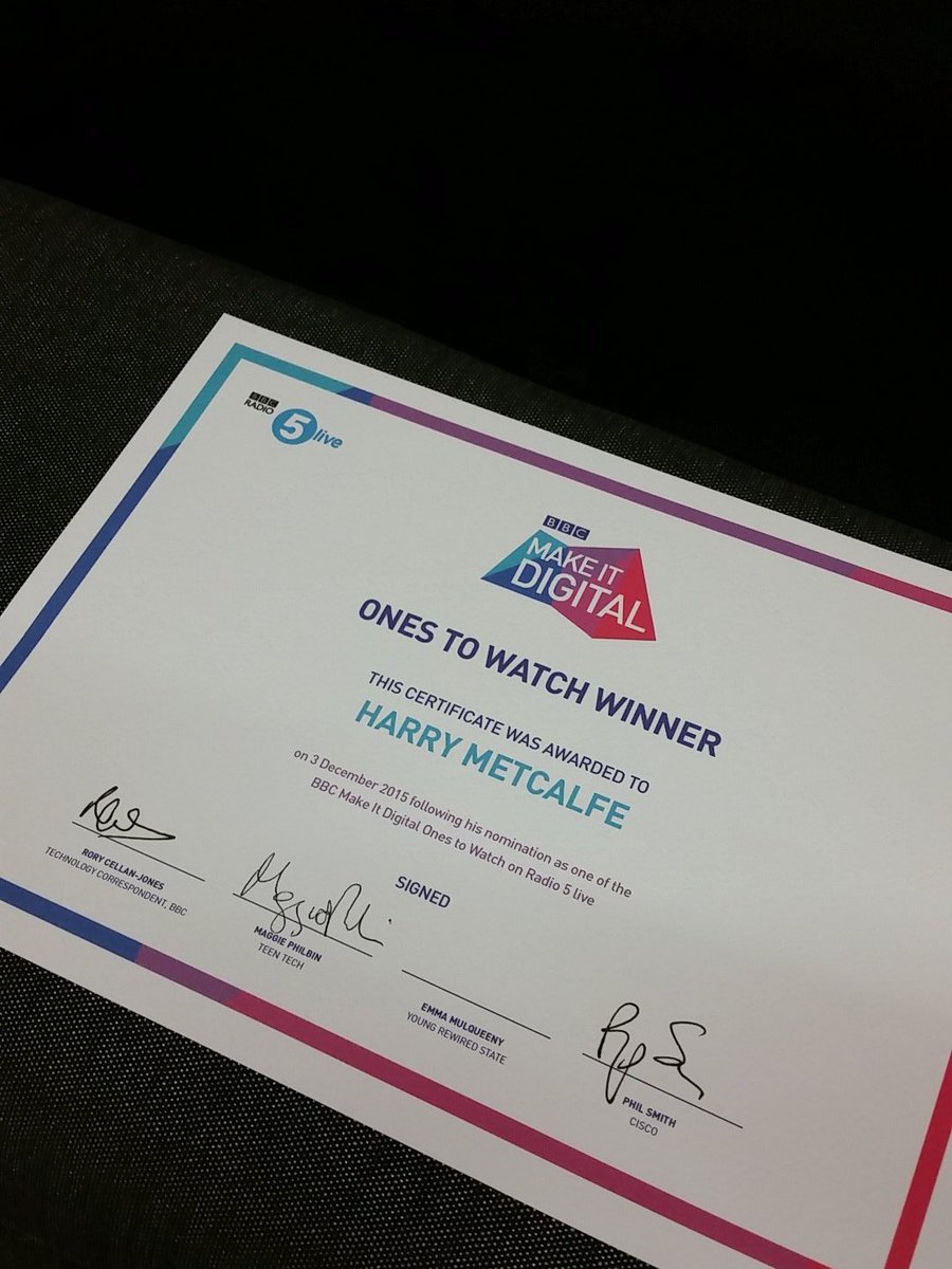 harrym's tweet photo. I won! Honoured even to have been considered. Thanks to @bbc5live &amp;all the wonderful ppl who've helped @thedxw exist https://t.co/ksrJ96KW66