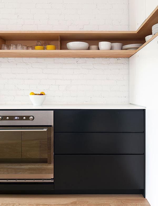 Clean and clear kitchen space. Loving the exposed brickwork in this image! #interiordesign #homesecor #kitchen