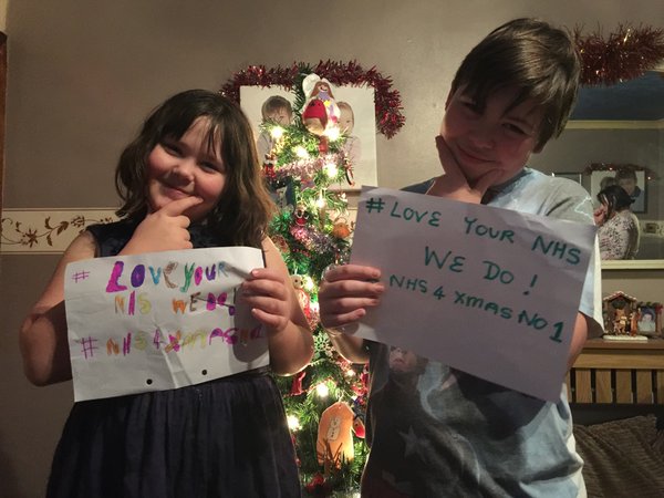 LoveYourNHS's tweet photo. We've had so many nice #LoveYourNHS 'I DO' pics and we'd love more :-) Here's just a few.. @NHS4XmasNo1 #NHS4XmasNo1 https://t.co/BQ2pqAyqht