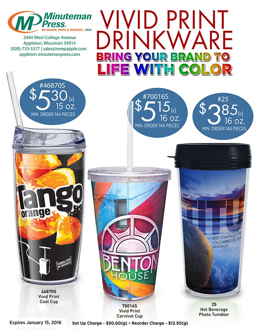 Appleton_Print's tweet photo. #Promo your #business or #event with #Custom #Drinkware Minuteman #Press #Cup #Tumbler #Mug #waterbottle #sippycup # https://t.co/9VN14K7usa