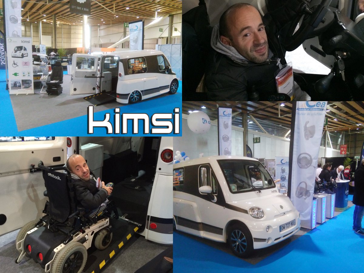 MYKIMSI's tweet photo. Visite surprise de Stéphane au salon #autonomic Lille Europe et test de la @KIMSI #mobilite #electrique #liberté https://t.co/8wwthuUUnN
