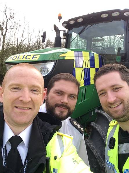 SouthCambsCops's tweet photo. It's only been a week but tbh; we really miss the #policetractor https://t.co/P2U7VapXSl