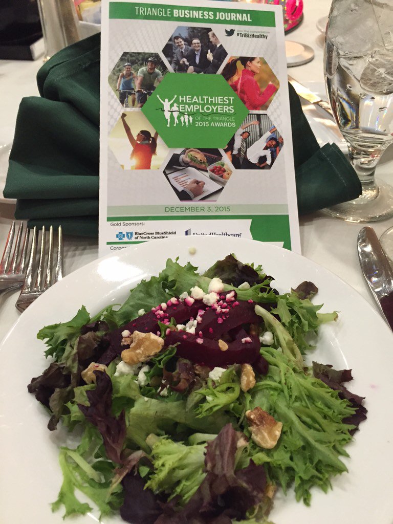 TriangleBIZJrnl's tweet photo. The stage is set! #TriBizHealthy #LetsDoThis #LunchFirst https://t.co/mq00cIjDWT