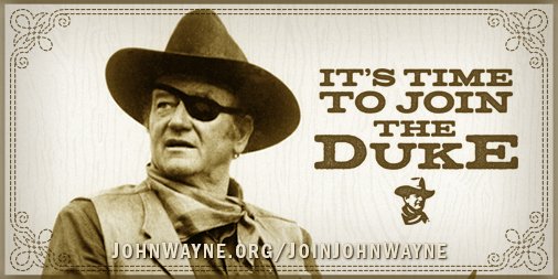 JoinJohnWayne's tweet photo. It's time to Join the Duke! Visit https://t.co/jh16DpJTkd today to become a member! #jwcf #joinjohnwayne https://t.co/cpiuJMajOB