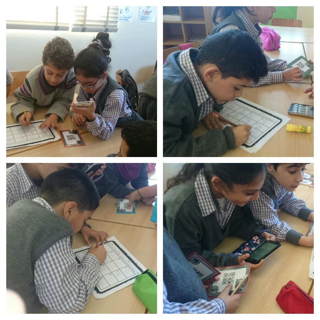 najahshams's tweet photo. Adding &amp; Subtracting numbers using QR CODES 
@DawhaHighSchool #mobilelearning #qrcode #m_learning #e_learning https://t.co/nHOBWh1EsB