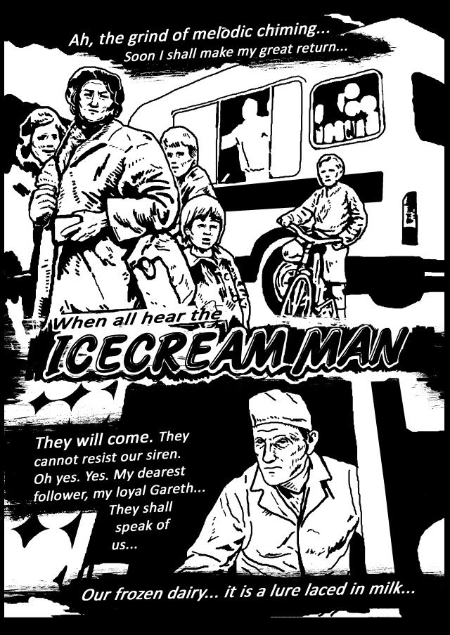 dirtyrottencomx's tweet photo. LAST BUT NOT LEAST: interviewer extraordinaire Tom Mortimer @ToiyiTomMort 'The Ice Cream Man Cometh' #DRC6 #comics https://t.co/mK6WqVaLat