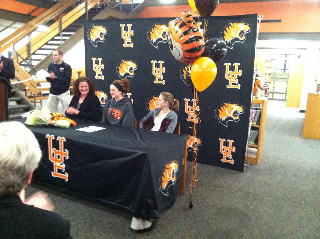 Emily Mackay signs to run at Oregon State Univ!