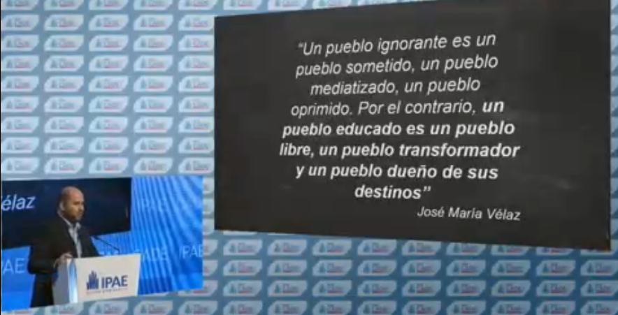 wantanlu's tweet photo. La frase #CADE2015 es la que cerró la ponencia de @rbedoyab https://t.co/Gcs6rzN7N3