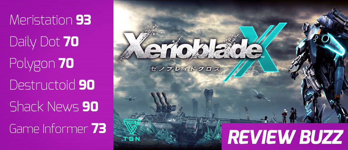 tgnTV's tweet photo. #XenobladeChroniclesX isn't out until tomorrow, but the #ReviewBuzz is in! Are you planning on purchasing? #TGNArmy https://t.co/0bDSTkvo4k