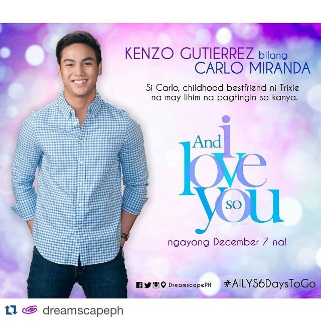 kamzonbeliever's tweet photo. Go Carlo Miranda ❤️ abagan ngayon Dec 7 sa and i Love you so @KenzoGutierrezs  bilang Carlo soon  abagan sa abscbn https://t.co/mwlvBFX5dZ